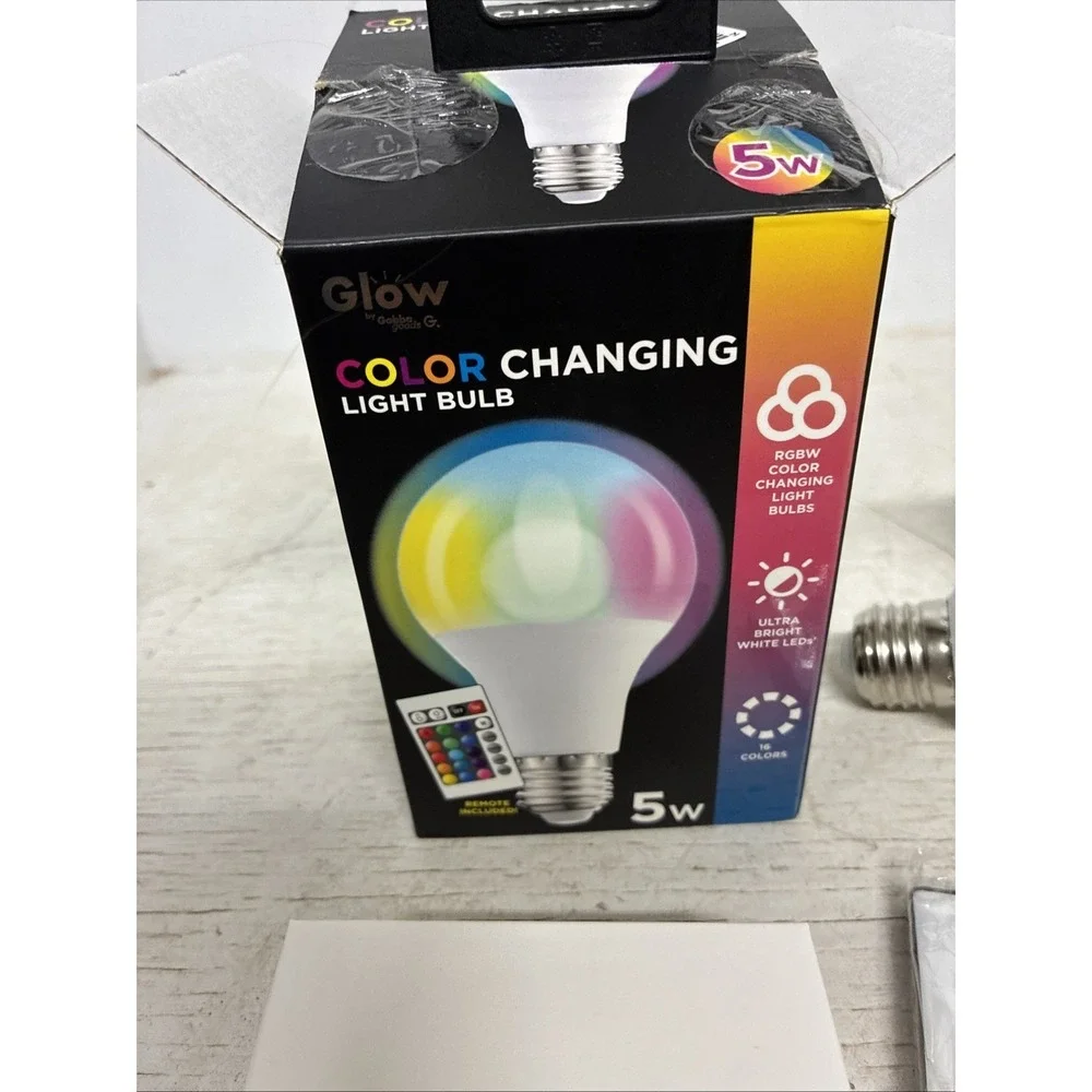 Gabba Goods Rainbow Color Changing Light Bulb 5W with 950Brightness Lumens ...